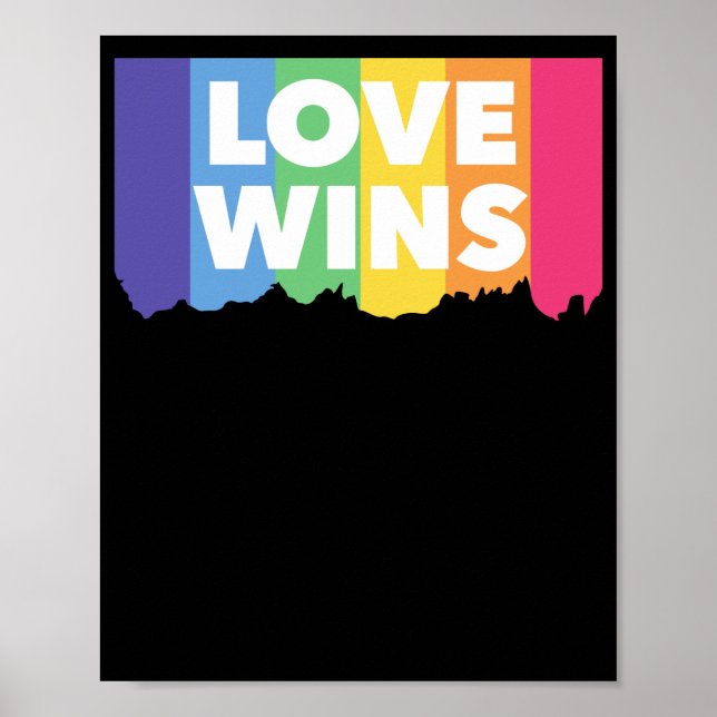 LGBT+pride. love wins. Queer. Poster (Front)