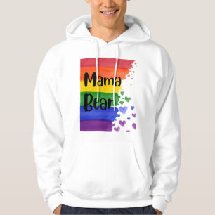 LGBT+pride. Mama bear. Rainbow love.       Hoodie
