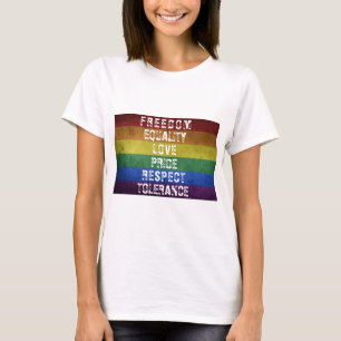 LGBT Pride Modern Rainbow Stripes Flag T-Shirt