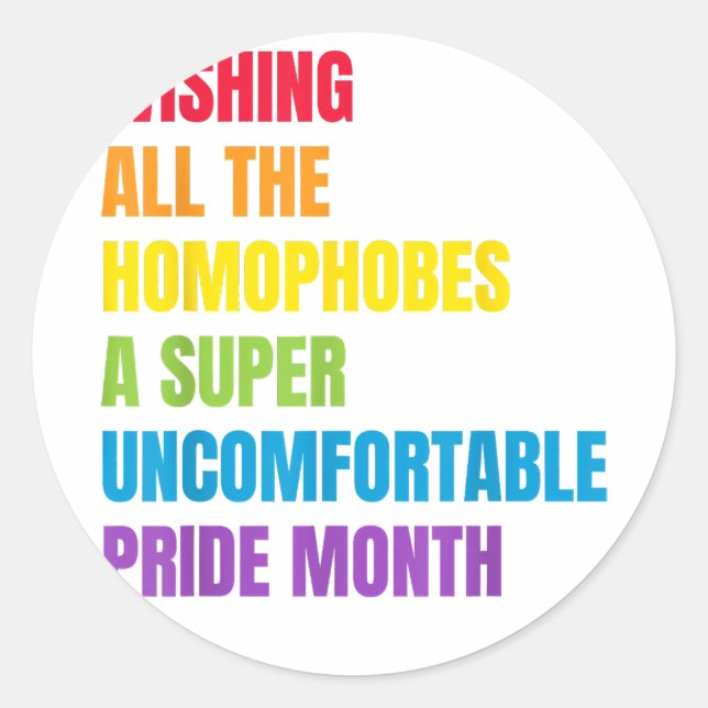LGBT Pride Month Design for Gay Pride  Copy Classic Round Sticker (Front)