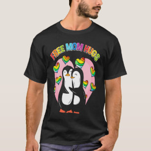 LGBT Pride Month Rainbow Color Free Mom Hugs T-Shirt