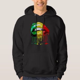 Lgbt Pride Month Rainbow Flag Lips Gay Bisexual Le Hoodie