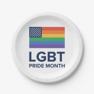 LGBT Pride Month United States Paper Plate