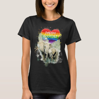 LGBT Pride Papa Elephant Dad Rainbow Love Father's T-Shirt