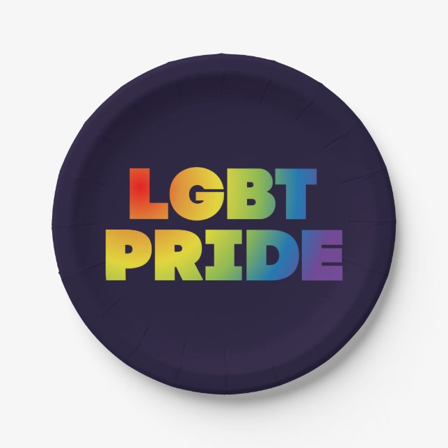LGBT PRIDE PAPER PLATE (Front)