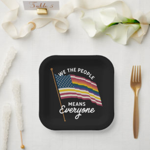 LGBT Pride Parade We The People Means Everyone  Paper Plate