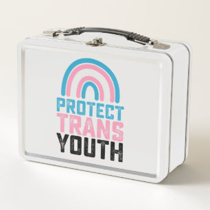 LGBT Pride Protect Trans Transgender Youth Kids Metal Lunch Box