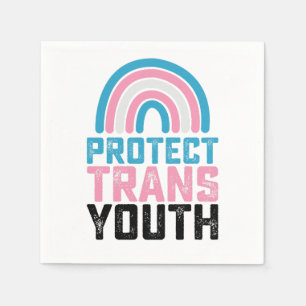 LGBT Pride Protect Trans Transgender Youth Kids Napkin
