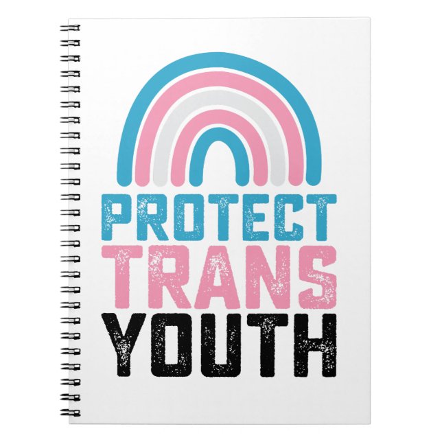 LGBT Pride Protect Trans Transgender Youth Kids Notebook (Front)