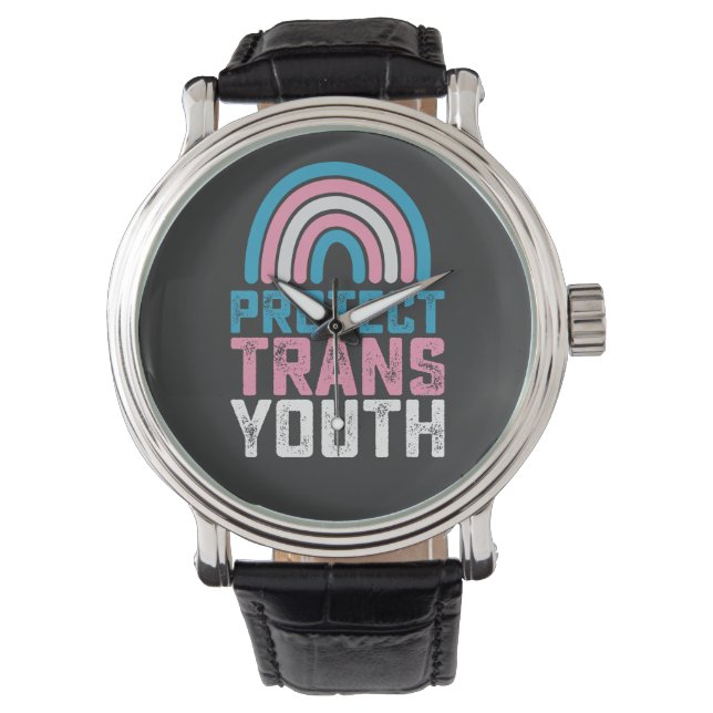 LGBT Pride Protect Trans Transgender Youth Kids Watch (Front)