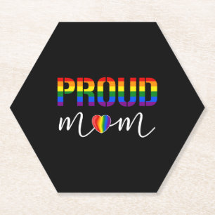 Lgbt Pride Proud Mum Paper Coaster