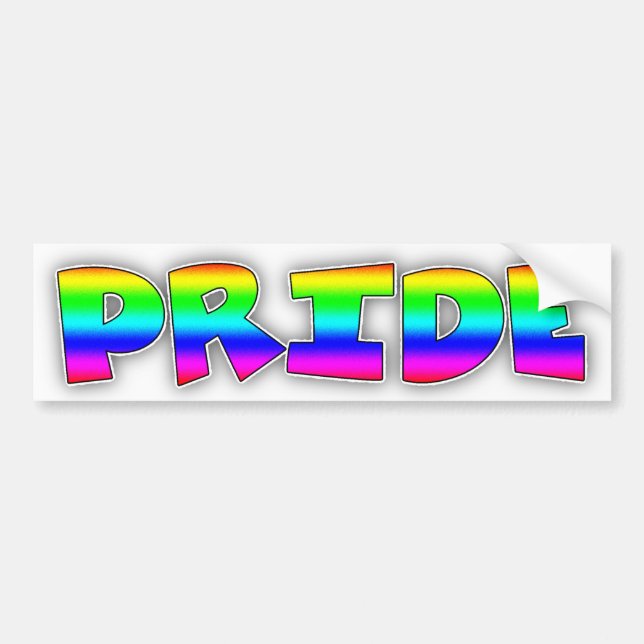 LGBT Pride Proud to be Gay Rainbow Bumper Sticker (Front)