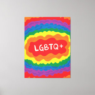 LGBT+pride. queer , rainbow colour. Canvas Print