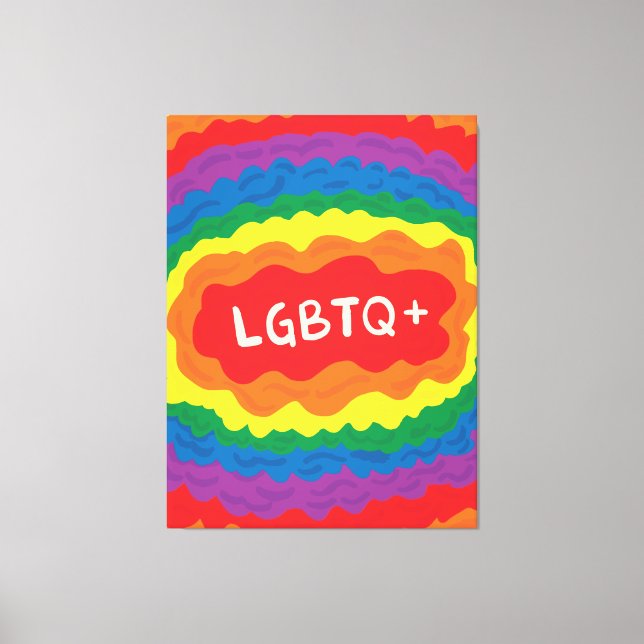 LGBT+pride. queer , rainbow colour.    Canvas Print (Front)