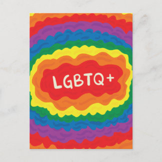 LGBT+pride. queer , rainbow colour. Postcard