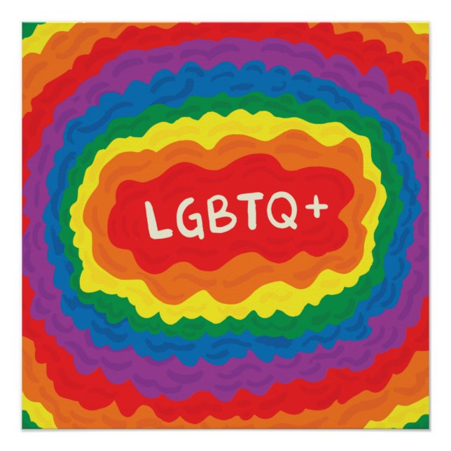 LGBT+pride. queer , rainbow colour.  Poster (Front)