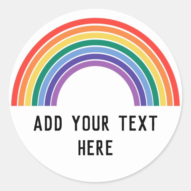  LGBT Pride Rainbow  Classic Round Sticker (Front)