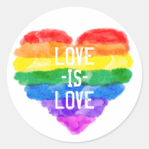 LGBT Pride Rainbow Classic Round Sticker