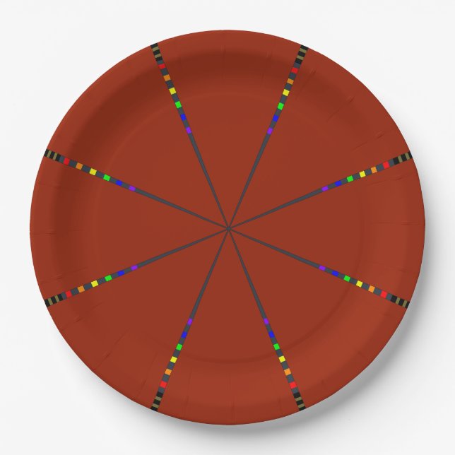 LGBT Pride Rainbow Colors Paper Plate (Front)
