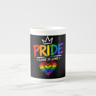 LGBT Pride Rainbow Design Bone China Mug
