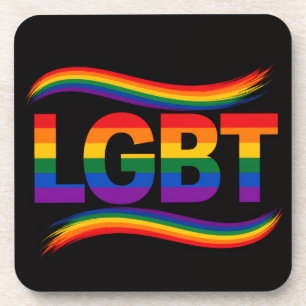 LGBT Pride Rainbow Design Coaster