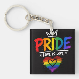 LGBT Pride Rainbow Design Key Ring