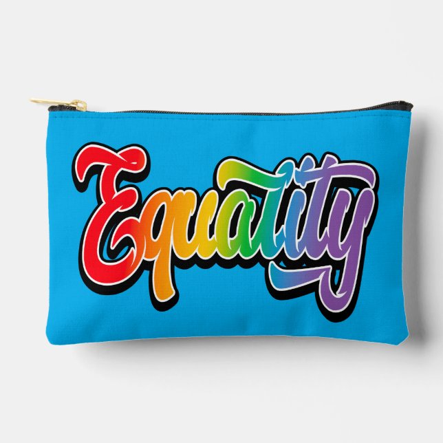 LGBT Pride Rainbow Flag Equality Accessory Pouch (Front)