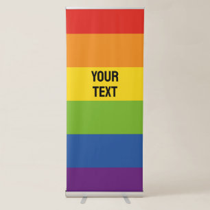 LGBT Pride Rainbow Flag Gay Wedding Welcome Retractable Banner