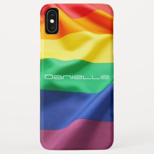 LGBT Pride Rainbow Flag Personalised Name iPhone XS Max Case