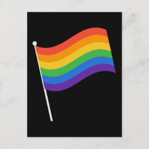 LGBT+pride. Rainbow flag   Postcard