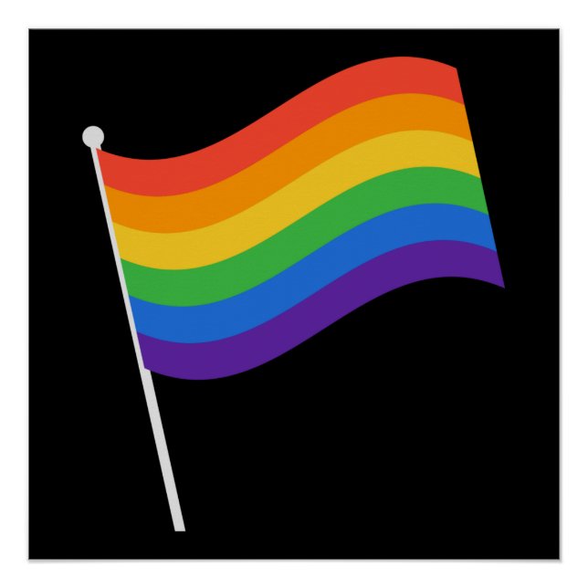 LGBT+pride. Rainbow flag    Poster (Front)