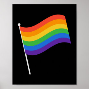 LGBT+pride. Rainbow flag  Poster