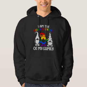 LGBT Pride Rainbow I am the Rainbow Gnome of my Fa Hoodie