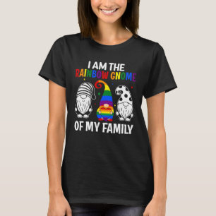 LGBT Pride Rainbow I am the Rainbow Gnome of my Fa T-Shirt