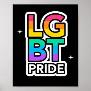 LGBT+PRIDE. Rainbow love Poster