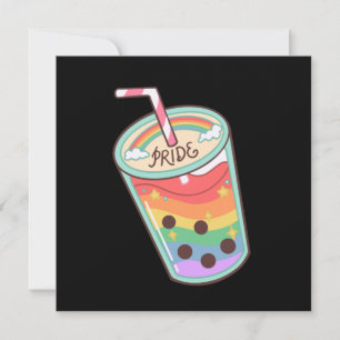LGBT+pride. Rainbow love shake.   Card