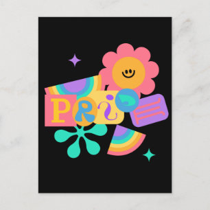 LGBT+pride. Rainbow love. Sunflower love. Postcard
