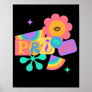 LGBT+pride. Rainbow love. Sunflower love. Poster