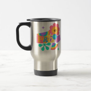 LGBT+pride. Rainbow love. Sunflower love.         Travel Mug