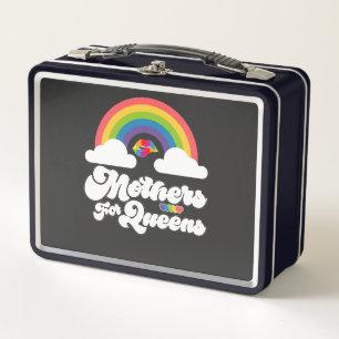 LGBT Pride Rainbow Mothers For Queens Gay Lesbian Metal Lunch Box