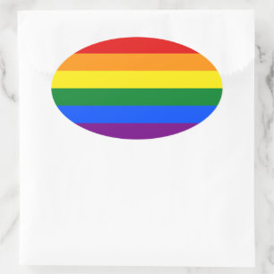 LGBT Pride Rainbow Oval Sticker