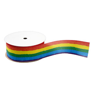 LGBT Pride Rainbow Ribbon Grosgrain Ribbon