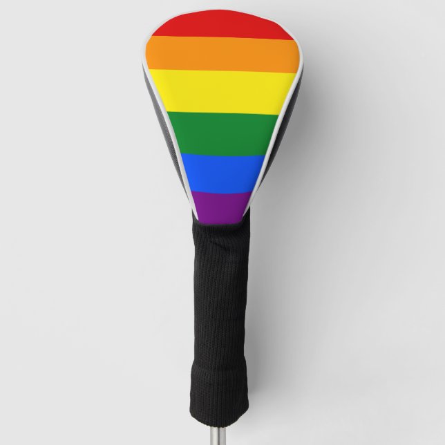 LGBT Pride Rainbow Stripe Golf Head Cover (Front)