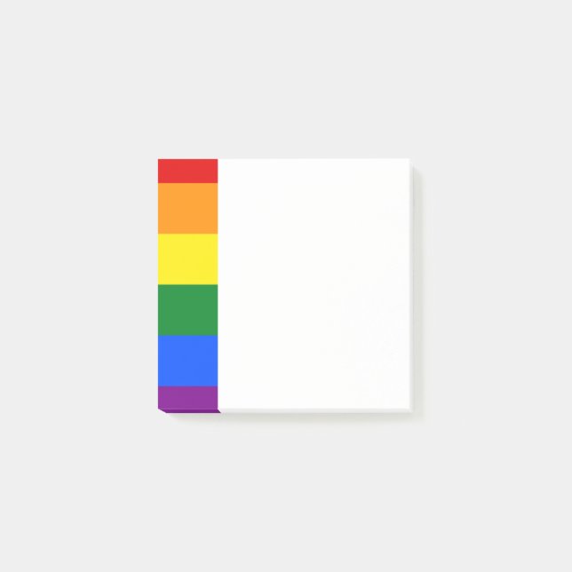 LGBT Pride Rainbow Stripe Post-it Notes (Front)