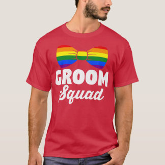 LGBT Pride RainbowBachelor PartyGay WeddingGroomT- T-Shirt
