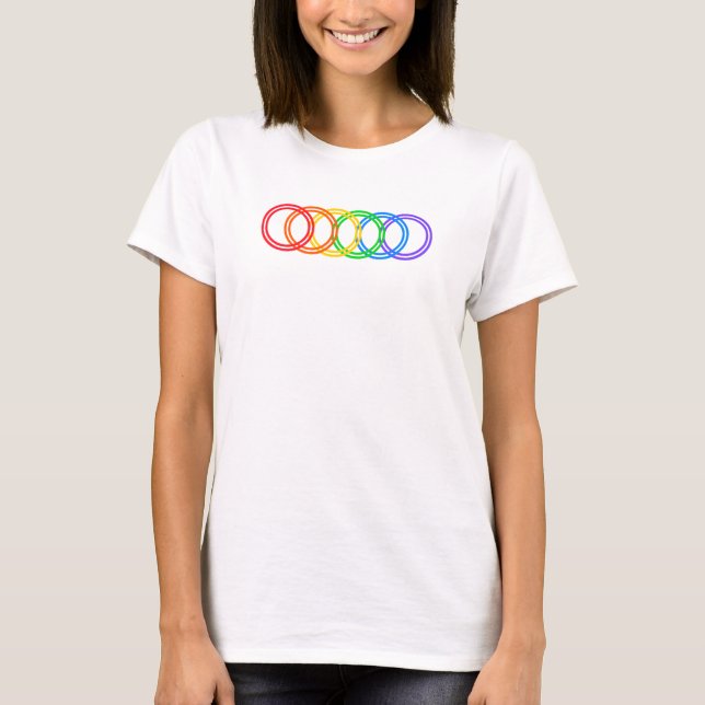 LGBT Pride Rings T-shirt (Front)