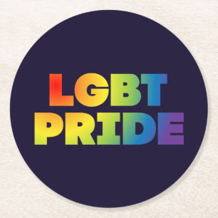 LGBT PRIDE ROUND PAPER COASTER