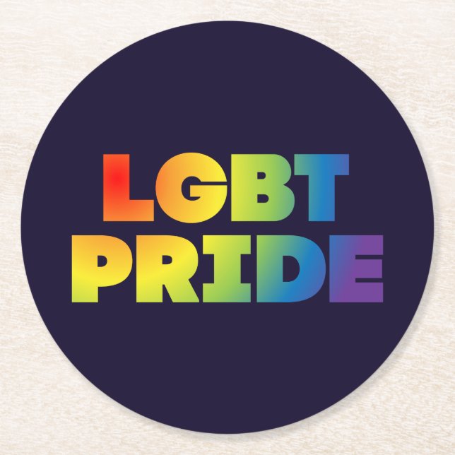 LGBT PRIDE ROUND PAPER COASTER (Front)