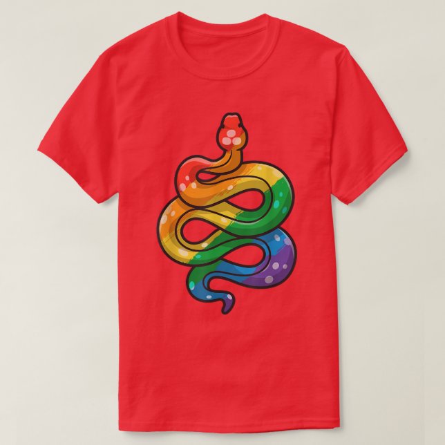 LGBT Pride Snake LGBTQ Flag Colours Gay Pride Stuf T-Shirt (Design Front)