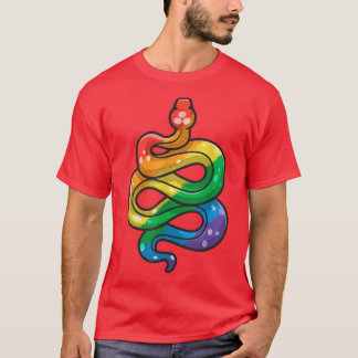 LGBT Pride Snake LGBTQ Flag Colours Gay Pride Stuf T-Shirt